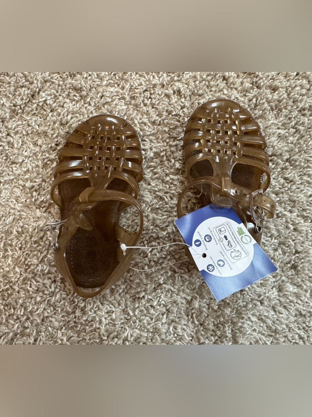 BNWT Plasticana / Méduse / Sunchanvre Children's Hemp Jelly Sandals